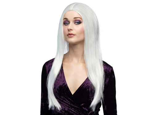 Peruca vrăjitoare albă - 1 buc.