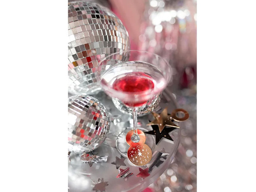 Toppere de sticlă Happy New Year pentru Ajunul Anului Nou - 6 buc.