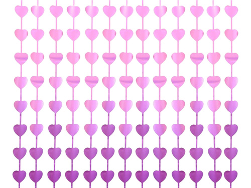 Cortina de inimi mată violet - 100 x 200 cm