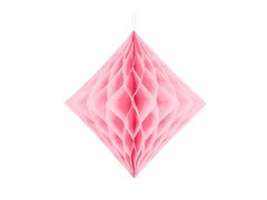 Decorațiune suspendată diamant roz deschis - 30 cm - 1 buc.