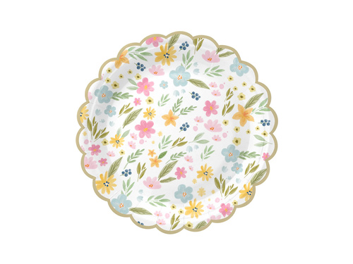 Farfurii de hârtie Flori de câmp - 18 cm - 6 buc.