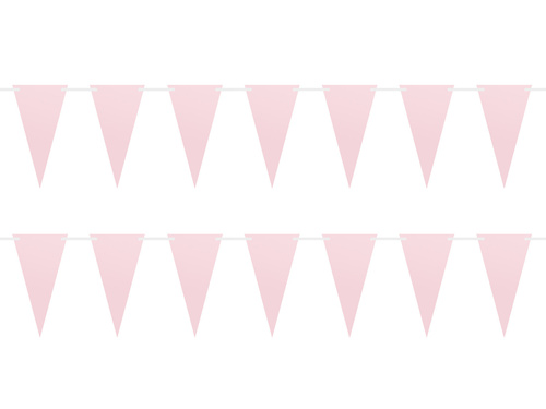 Banner ghirlandă cu stegulețe roz - 500 cm