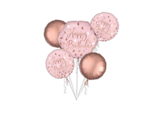 Buchet de baloane de folie Happy Birthday