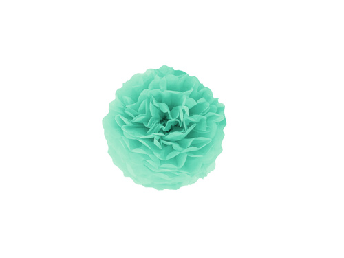 Decorațiuni florale suspendate pom pom - turcoaz - 15 cm - 1 buc.
