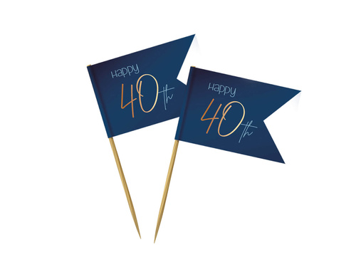 Fericit 40 de ani albastru marin muffin pickers - 36 buc.