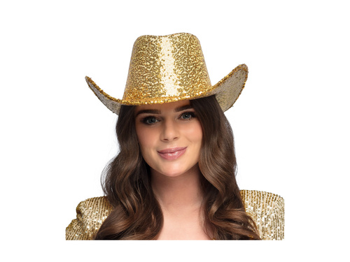 Rodeo Party Gold Cowboy Hat
