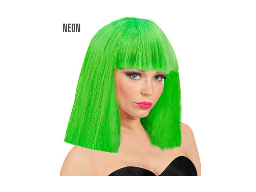 Peruca Showgirl verde neon
