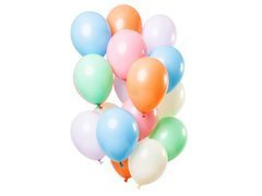 Set de baloane pastelate culori mixte - 30 cm - 15 buc.