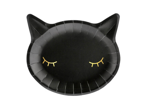 Farfurii pentru pisici negre - 22 x 20 cm - 6 buc.