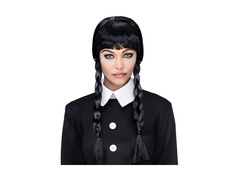 Peruca neagră cu împletituri