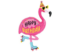 Balon din folie Disco Flamingo - 65x105 cm - 1 buc.