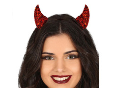 Coarne de diavol cu sclipici - 1 buc.