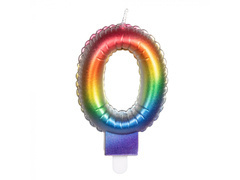 Lumânare numerică colorată - 0 - zero