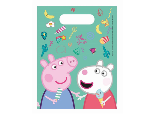 Pungi cadou aniversare Peppa Pig - 6 buc.