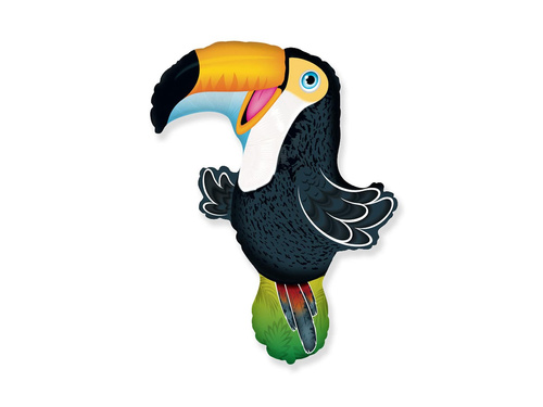 Balon din folie cu baston Toucan - 26 x 30 cm - 1 buc.