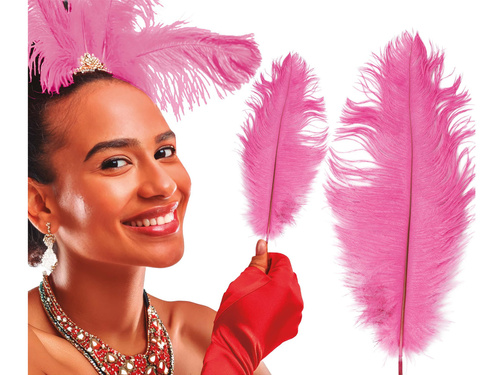 Pană mare roz - 30 cm - 1 buc.