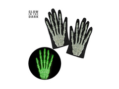 Mănuși cu schelet 3D care strălucesc în întuneric