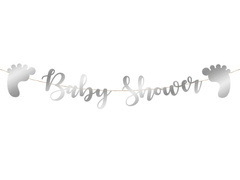 Baby Shower banner argint - 110 cm - 1 buc.