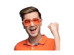 Ochelari de petrecere bling bling portocaliu