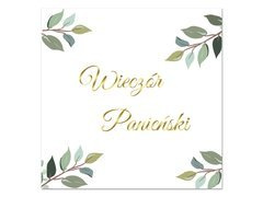 Șervețele de seară pentru femei cu frunze verzi - 33 cm - 20 buc.