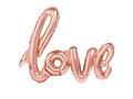 Balon din folie roz auriu Love word - 108 cm - 1 buc.
