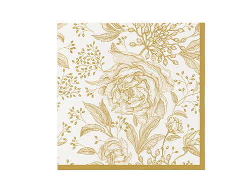 Șervețele Golden Peonies - 40 cm - 50 buc.