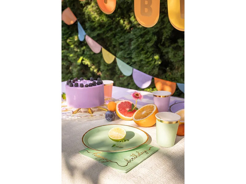 Pahare pastelate pentru aniversări - 220 ml - 6 buc.