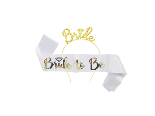 Set eșarfă și bentiță pentru mireasă - 1 buc.