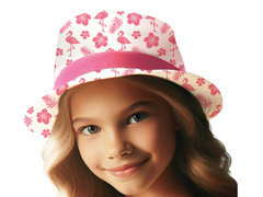 Pălărie hawaiiană Flamingo pentru copii - 1 buc.