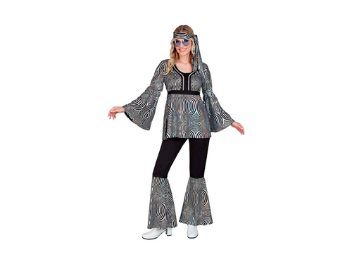 Costum disco din anii '70 - valuri argintii