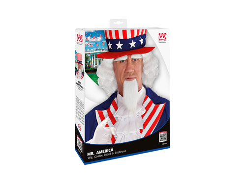 Peruca Dl. America cu cioc și sprâncene