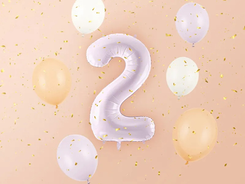 Balon din folie violet numărul 2 - 72 cm - 1 buc.