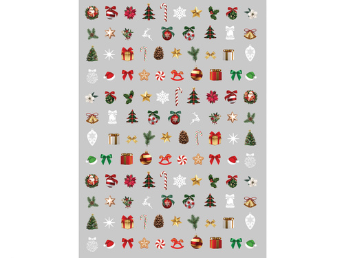 Abțibilduri de Crăciun pentru unghii - 1 op.