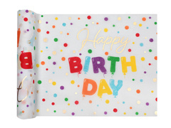 Bandă de alergare Happy Birthday - 28 cm x 3 m - 1 buc.