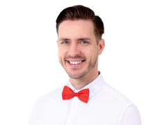 Papion clasic roșu - 7 x 12 cm - 1 buc.