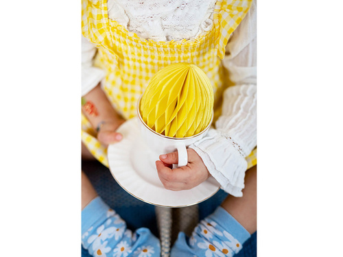 Rozeta de agățat decor galben ou - 12 cm - 1 buc.