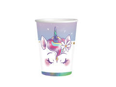 Pahare de hârtie Unicorn - 250 ml - 8 buc.