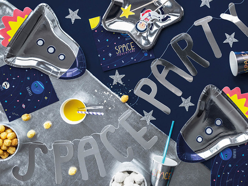 Farfurii stea argintii - 23 cm - 6 buc.