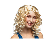 Peruca de cocktail blond creț