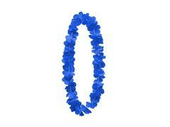 Colier Hawaiian albastru - 100 cm - 1 buc.