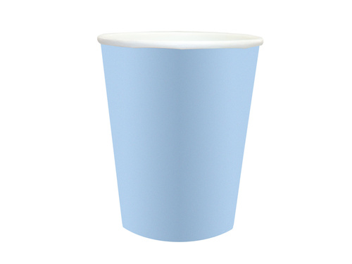 Pahare de hârtie albastru - 250 ml - 6 buc.