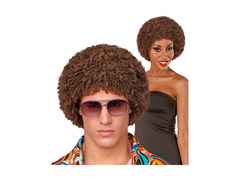 O perucă afro disco maro din anii 1970.