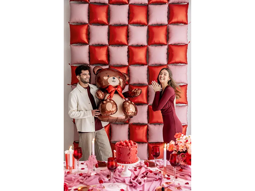 Ursuleț de pluș în picioare balon din folie - 59 x 88 cm - 1 buc.