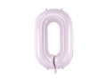 Balon din folie violet numărul 0 - 72 cm - 1 buc.