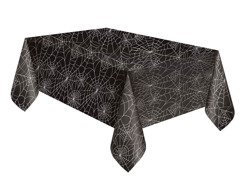 Față de masă Spider web negru - 137 x 213 cm - 1 buc.