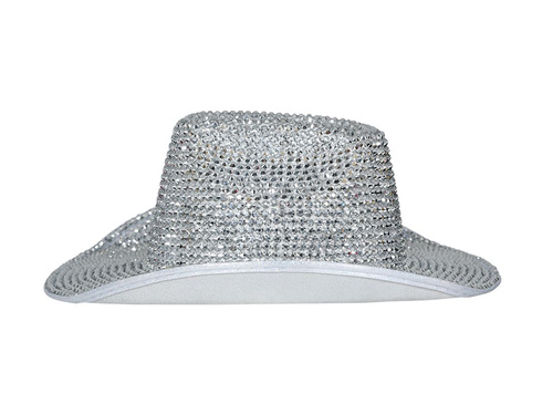 Pălărie de cowboy cu paiete argintii - 1 buc.