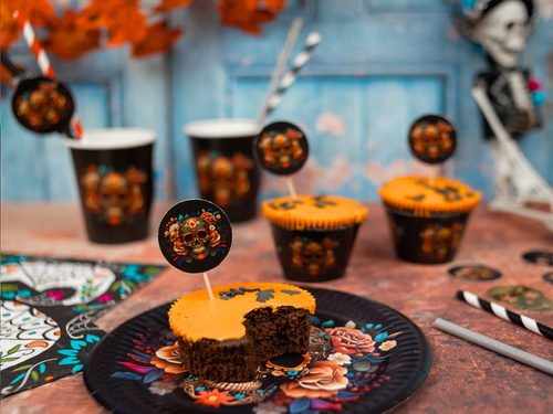 Dia de los muertos cutii pentru cupcakes - 6 buc.