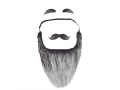 Barbă lungă gri cu sprâncene - 1 buc.