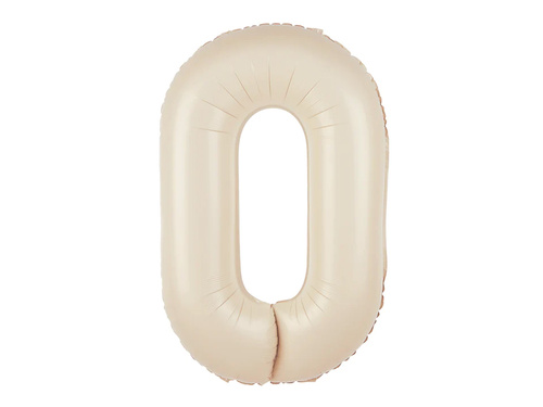 Balon din folie cremă numărul 0 - 100 cm - 1 buc.