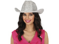 Pălărie de cowboy cu paiete argintii - 1 buc.